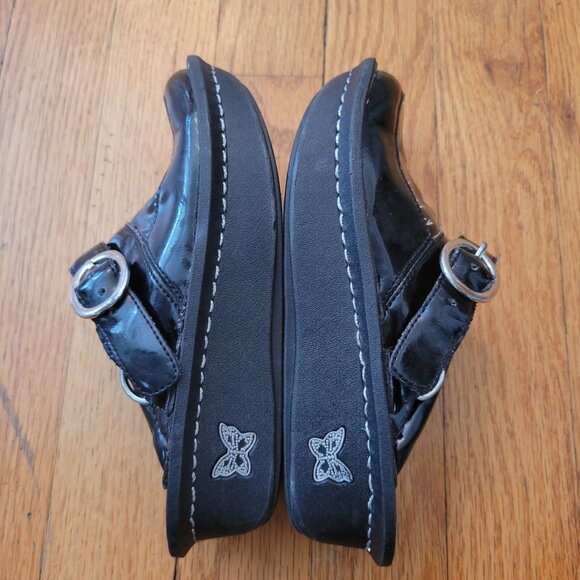 Alegria‎ 12 Kids Black Patent Clogs Mules Slides LOU 101 LOUISE Seville - Picture 8 of 10